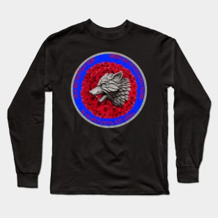 wolf with the red roses Long Sleeve T-Shirt